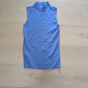 Ann Taylor Light Blue Mock Neck Top